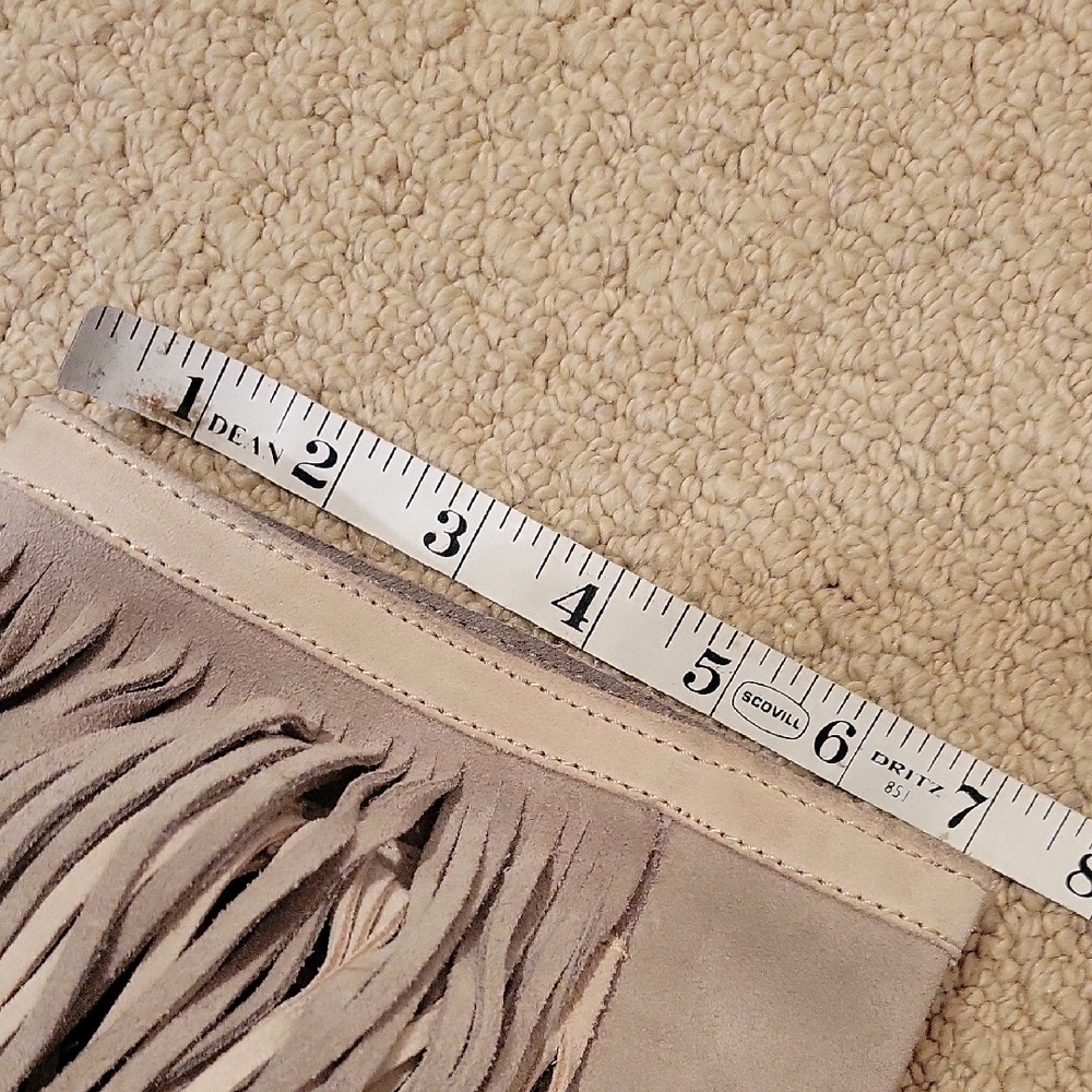 Zara Grey/Tan Fringe Half Calf Boots - Picture 7 of 8